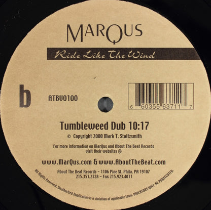 MarQus : Ride Like The Wind (12")