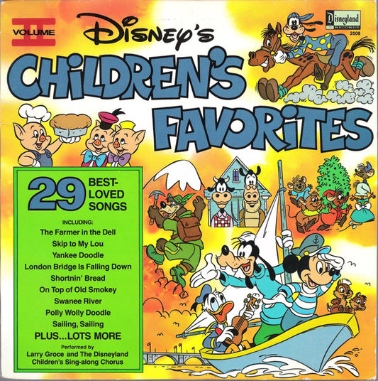 Larry Groce And The Disneyland Children's Sing-Along Chorus : Disney's Children's Favorites Volume II (LP, Album, Wad)