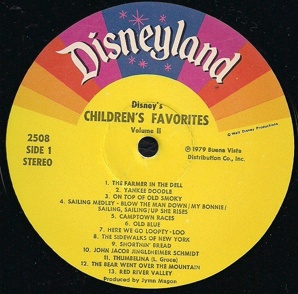Larry Groce And The Disneyland Children's Sing-Along Chorus : Disney's Children's Favorites Volume II (LP, Album, Wad)
