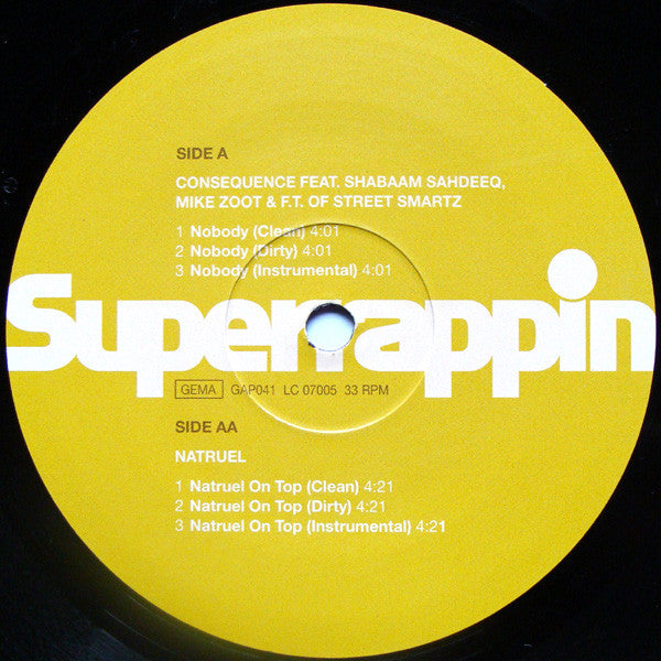 Consequence (2) / Natruel : Nobody / Natruel On Top (12")