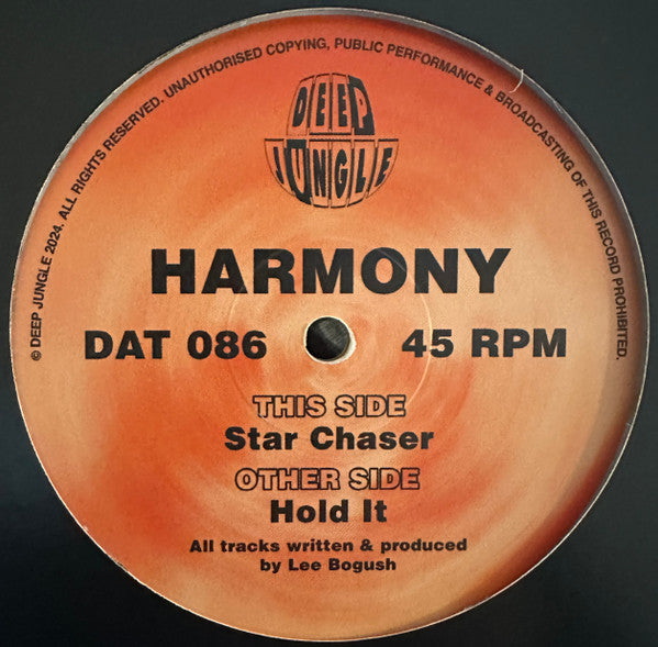Harmony* : Hold It / Star Chaser (12")