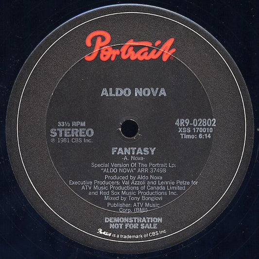 Aldo Nova : Fantasy (12", Promo)