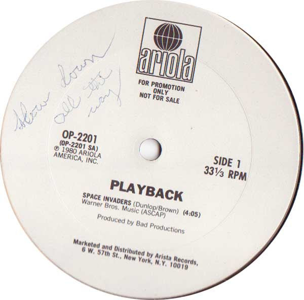 Playback : Space Invaders (12", Promo)