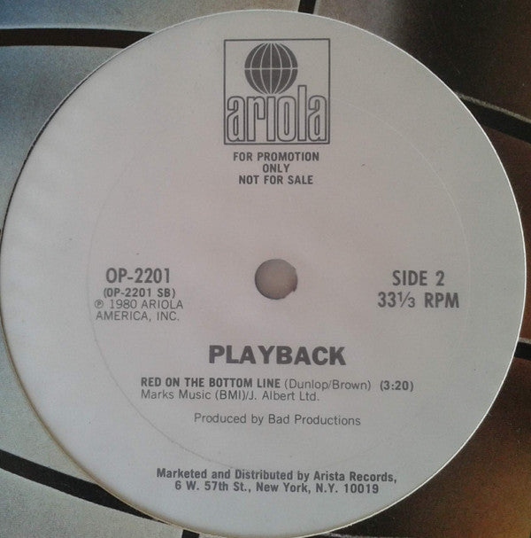 Playback : Space Invaders (12", Promo)