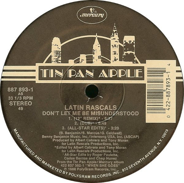 Latin Rascals* : Don't Let Me Be Misunderstood (12")