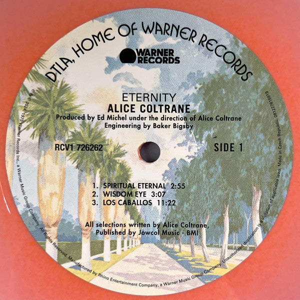 Alice Coltrane : Eternity (LP, Album, Club, RE, RM, Ora)
