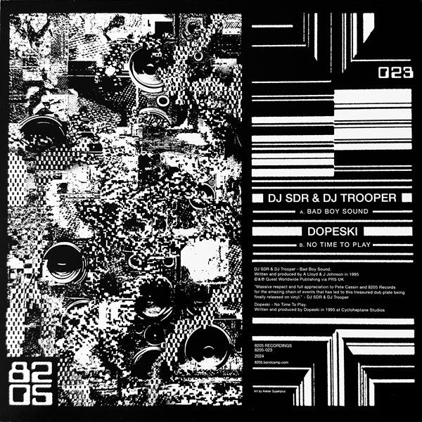 DJ SDR* + DJ Trooper* / Dopeski : Bad Boy Sound / No Time To Play (10", Cle)