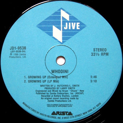 Whodini : Growing Up / Fugitive (12")