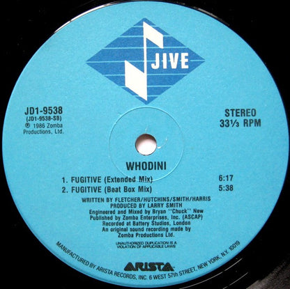 Whodini : Growing Up / Fugitive (12")