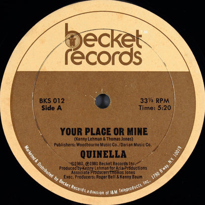 Quinella : Your Place Or Mine (12", Single)