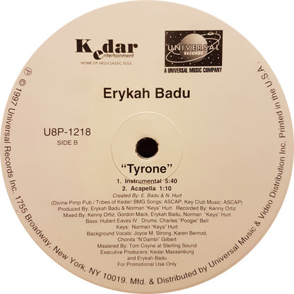 Erykah Badu : Tyrone (12", Promo)