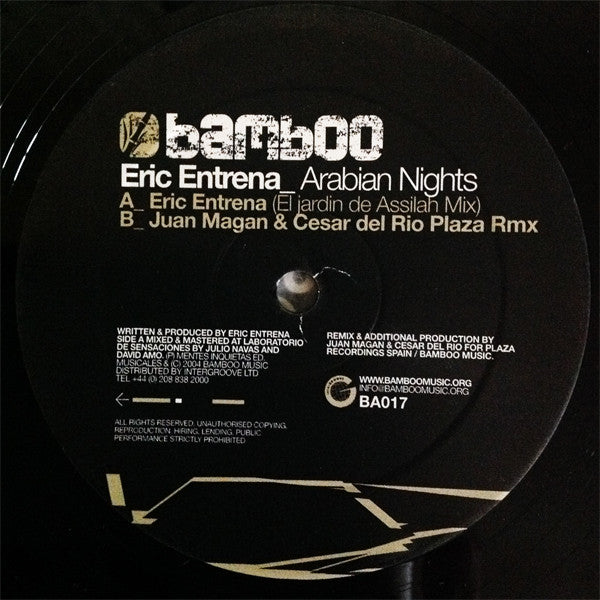 Eric Entrena : Arabian Nights (12")