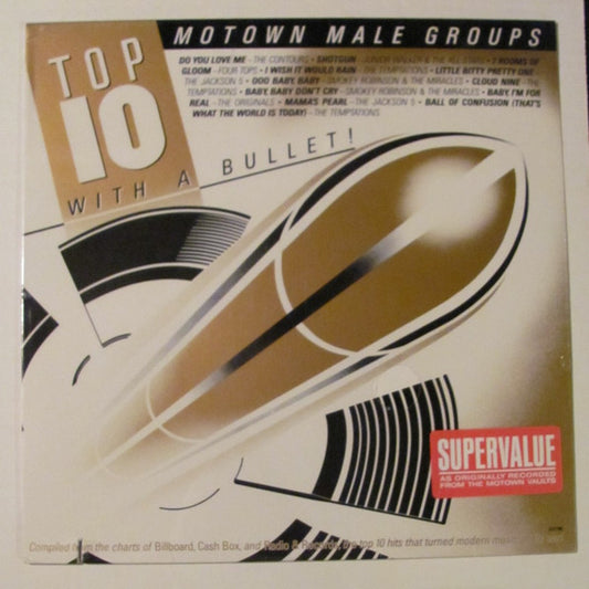 Various : Motown Male Groups - Top 10 With A Bullet! (LP, Comp)