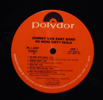 Johnny Van Zant Band : No More Dirty Deals (LP, Album, Pit)