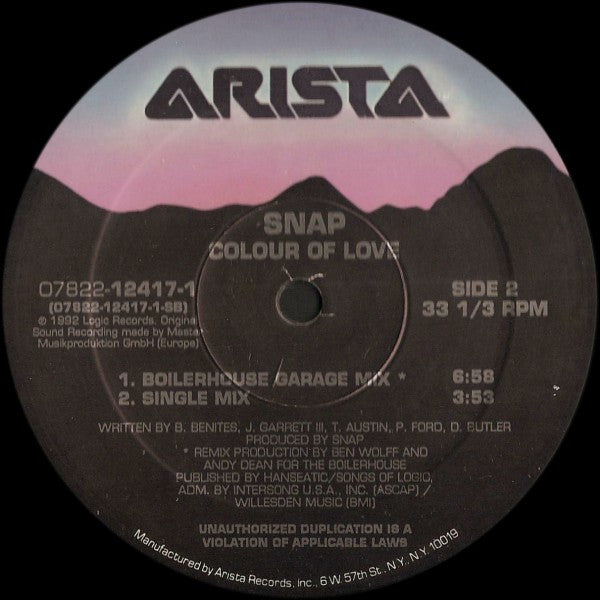 Snap* : Colour Of Love (12")