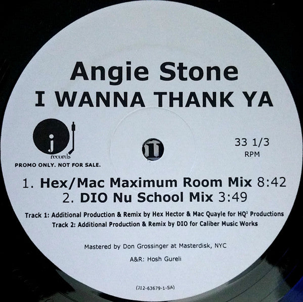 Angie Stone : I Wanna Thank Ya (12", Promo)