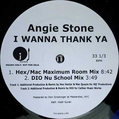 Angie Stone : I Wanna Thank Ya (12", Promo)