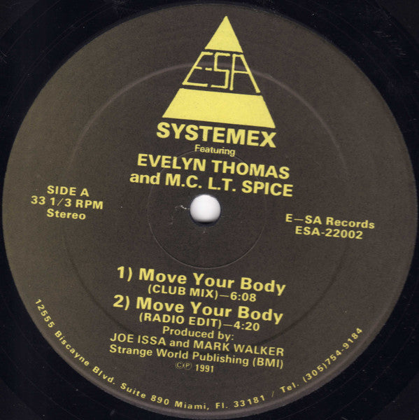 Systemex Featuring Evelyn Thomas And M.C. L.T. Spice : Move Your Body (12")