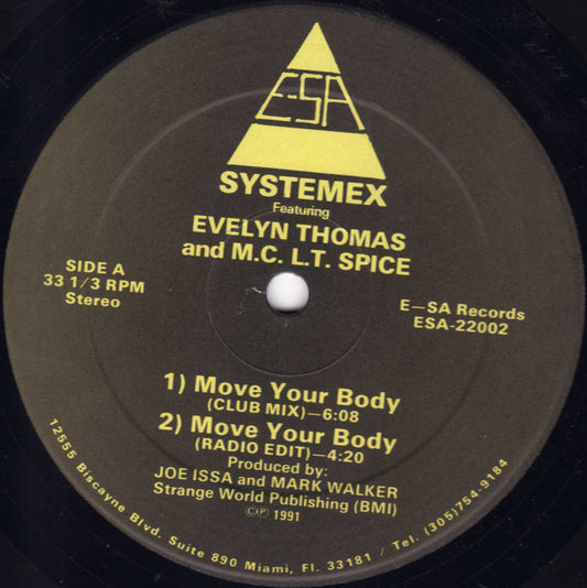 Systemex Featuring Evelyn Thomas And M.C. L.T. Spice : Move Your Body (12")