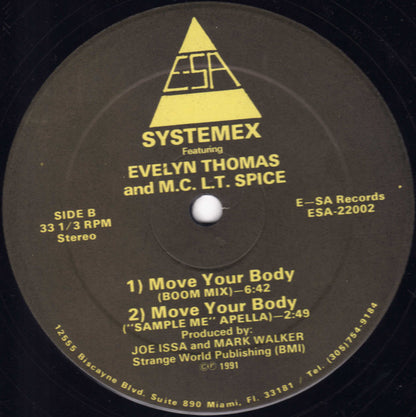 Systemex Featuring Evelyn Thomas And M.C. L.T. Spice : Move Your Body (12")