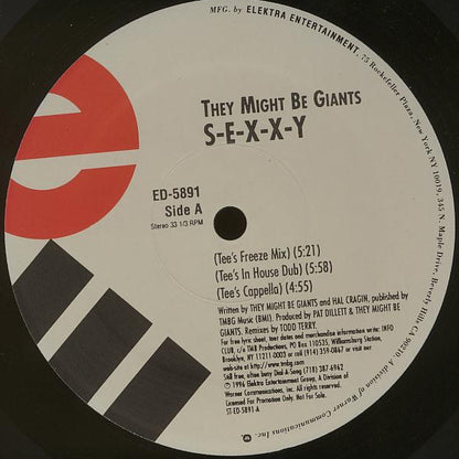 They Might Be Giants : S-E-X-X-Y (12", Maxi, Promo)