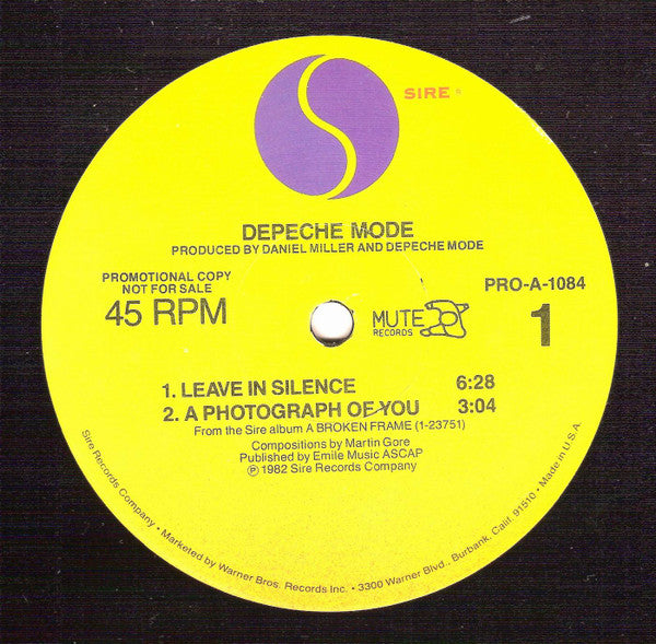 Depeche Mode : Selections From A Broken Frame (12", Promo, Smplr)