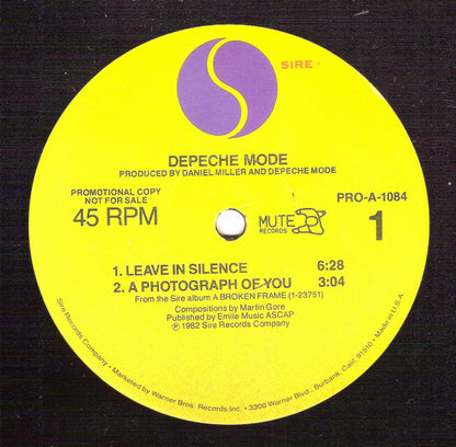 Depeche Mode : Selections From A Broken Frame (12", Promo, Smplr)