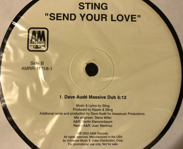Sting : Send Your Love (2x12", Promo)