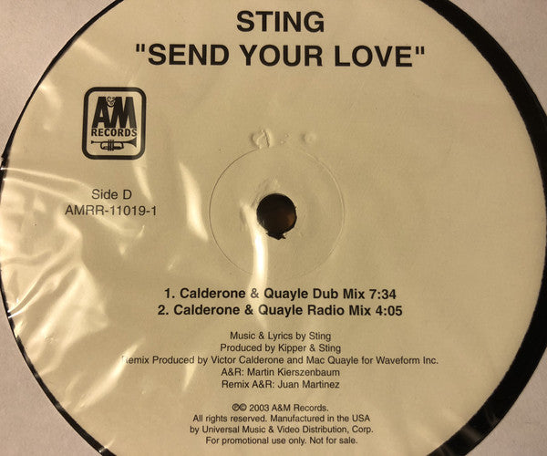 Sting : Send Your Love (2x12", Promo)