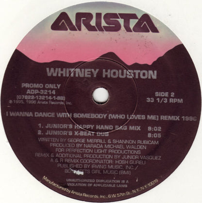 Whitney Houston : Why Does It Hurt So Bad / I Wanna Dance With Somebody (Who Loves Me) (Remix 1996) (12", Promo)
