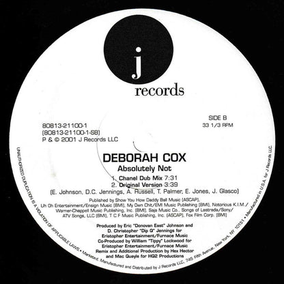 Deborah Cox : Absolutely Not (12")