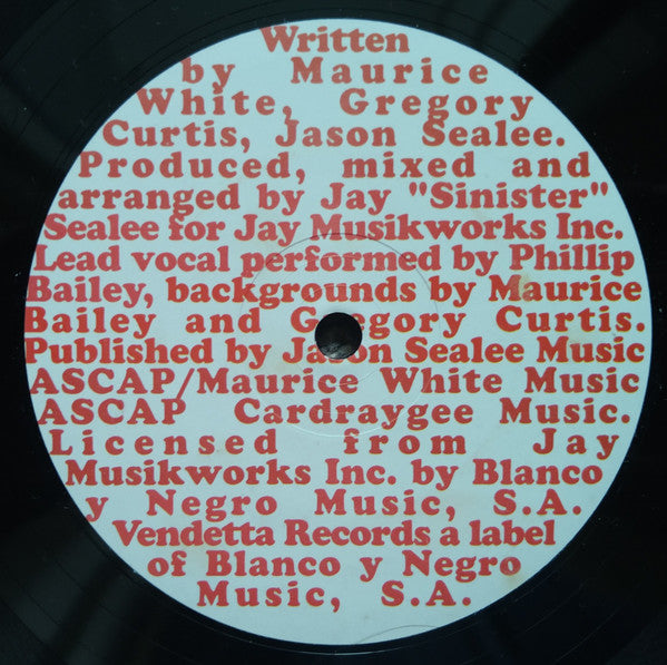 Jay "Sinister" Sealée Vs. Earth, Wind & Fire : Never (12")