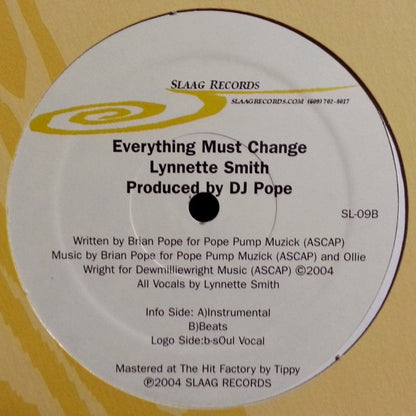 Lynette Smith : Everything Must Change (12")
