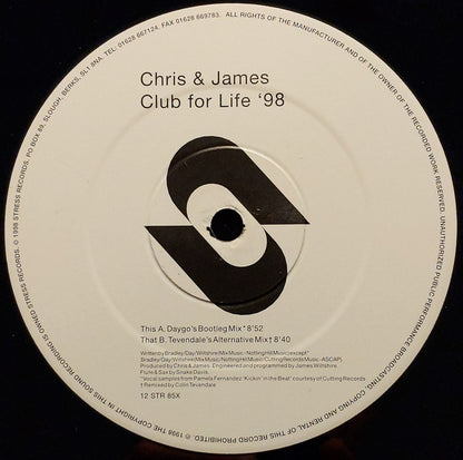 Chris & James : Club For Life '98 (12")