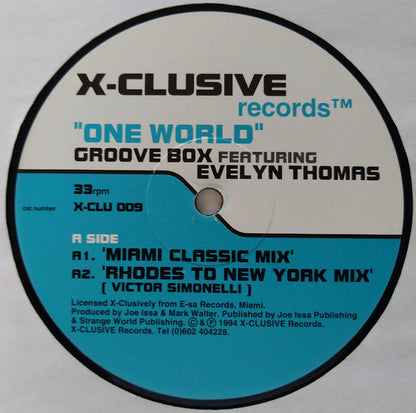 Groove Box (2) Featuring Evelyn Thomas : One World (2x12", Gen)