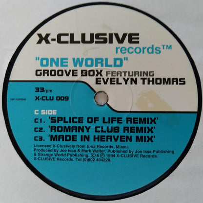 Groove Box (2) Featuring Evelyn Thomas : One World (2x12", Gen)