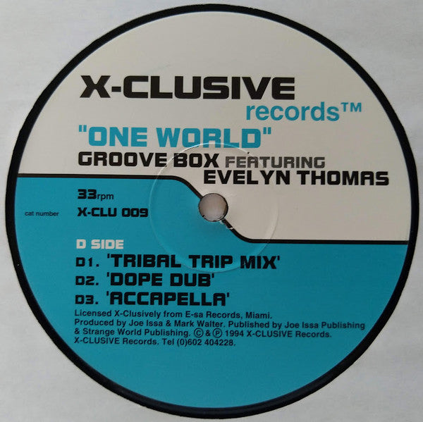 Groove Box (2) Featuring Evelyn Thomas : One World (2x12", Gen)