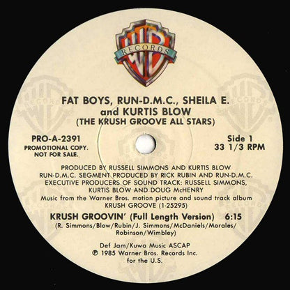 The Krush Groove All Stars* : Krush Groovin' (12", Promo)