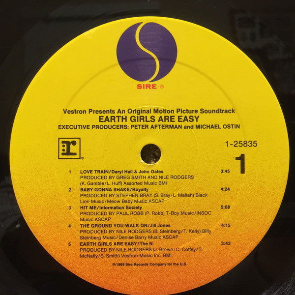 Various : Earth Girls Are Easy (Original Motion Picture Soundtrack) (LP, Album, All)
