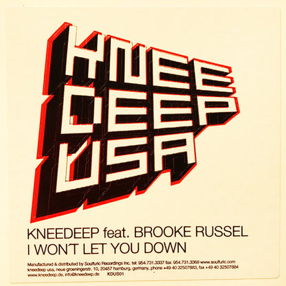 Knee Deep feat. Brooke Russell : I Won't Let You Down (12")