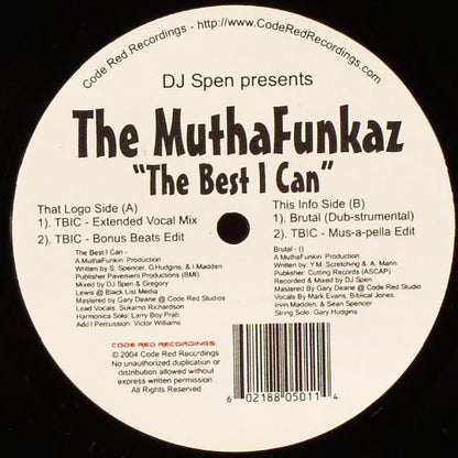 DJ Spen Presents The MuthaFunkaz* : The Best I Can (12")