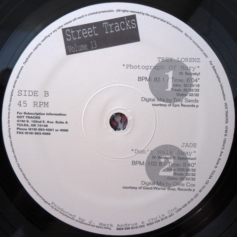 Various : Street Tracks Volume 13 (2x12", Comp, Promo)