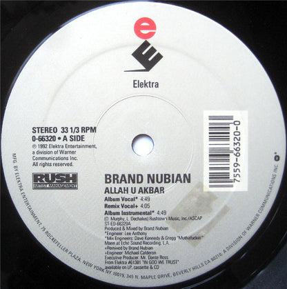 Brand Nubian : Allah U Akbar (12", Single)