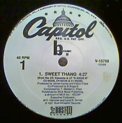 B Angie B : Sweet Thang / I Am Angie B (12", Promo)