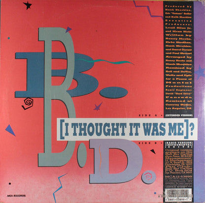 Bell Biv Devoe : B.B.D. (I Thought It Was Me)? (12", Maxi)