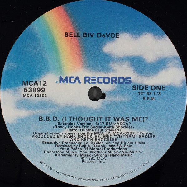 Bell Biv Devoe : B.B.D. (I Thought It Was Me)? (12", Maxi)