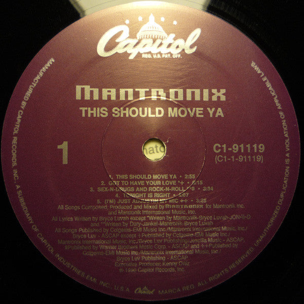 Mantronix : This Should Move Ya (LP, Album)