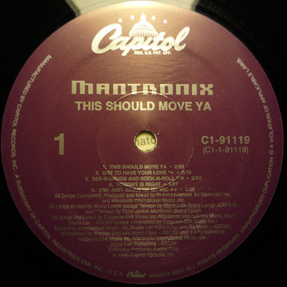 Mantronix : This Should Move Ya (LP, Album)