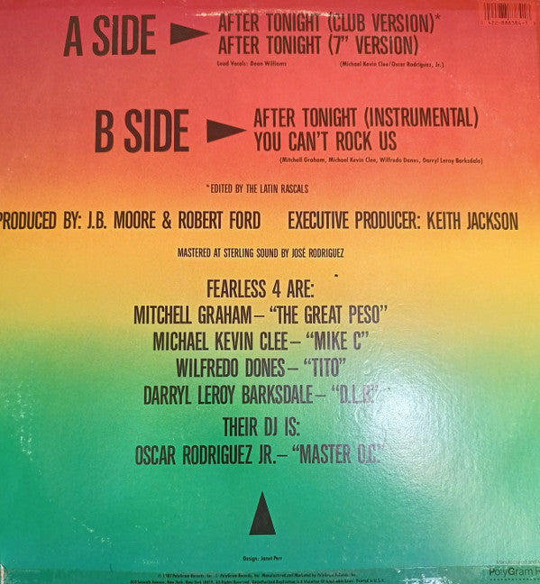 The Fearless Four : After Tonight (12")