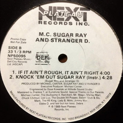MC Sugar Ray & Stranger D : Knock 'Em Out Sugar Ray (12", Promo)